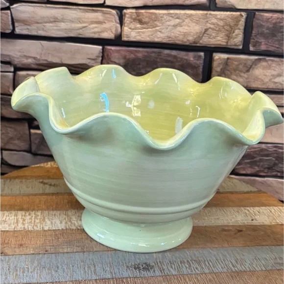 Crate&Barrel Light Green Ceramic Bowl