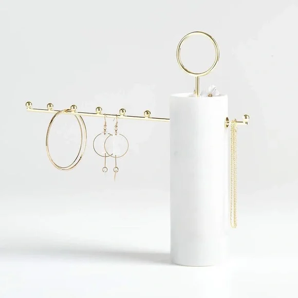 Crate & Barrel Paulina Marble Jewelry Stand
