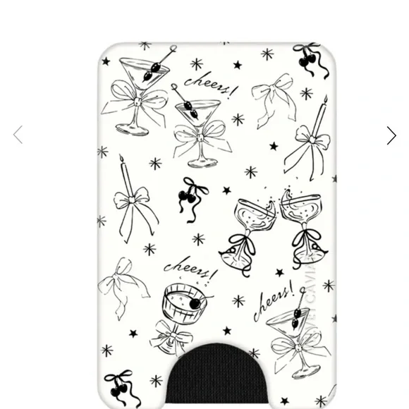 Velvet Caviar Black and White Martini Cheers Phone Cover