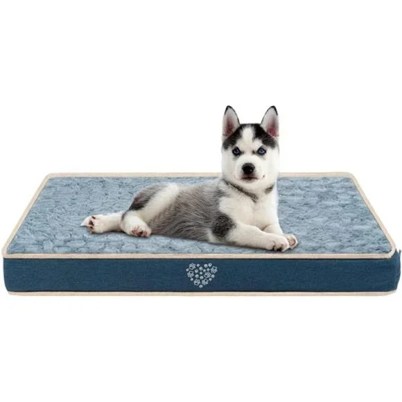 Waterproof Dog Crate Pad Bed Mat Reversible(Cool &Warm),Removable Washable Cover