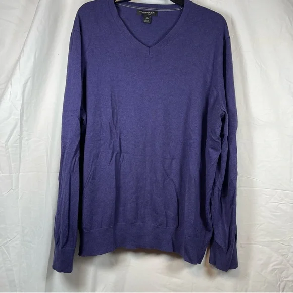 Banana Republic Luxury Blend Purple V-Neck Sweater SZ:XL