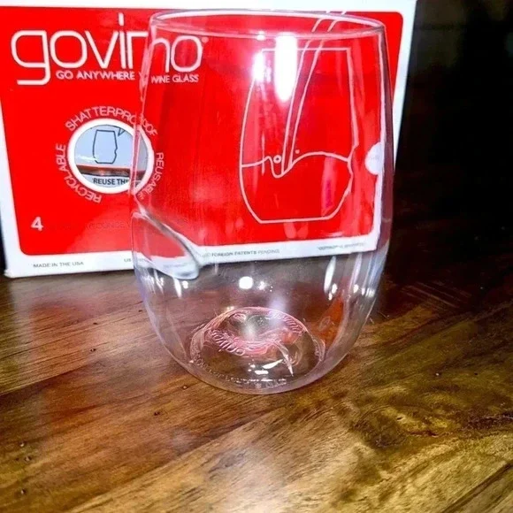 NWT Govino The Go Anywhere 🍷 Glass Cups Shatterproof BPA Free 16oz. Set of 4