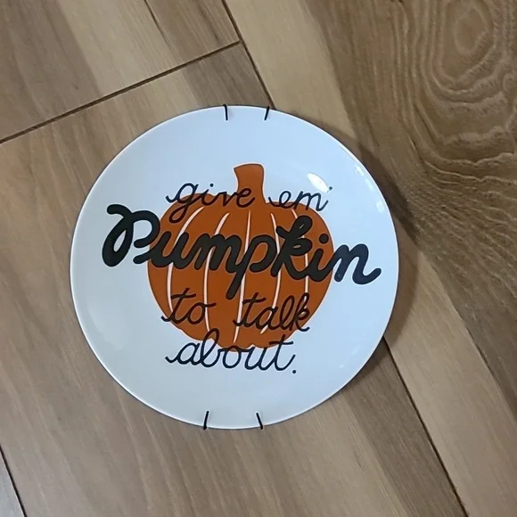Crate & Barrel Decorative Pumpkin Plate