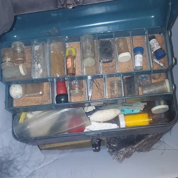 Fish Hooks Blue Storage Box