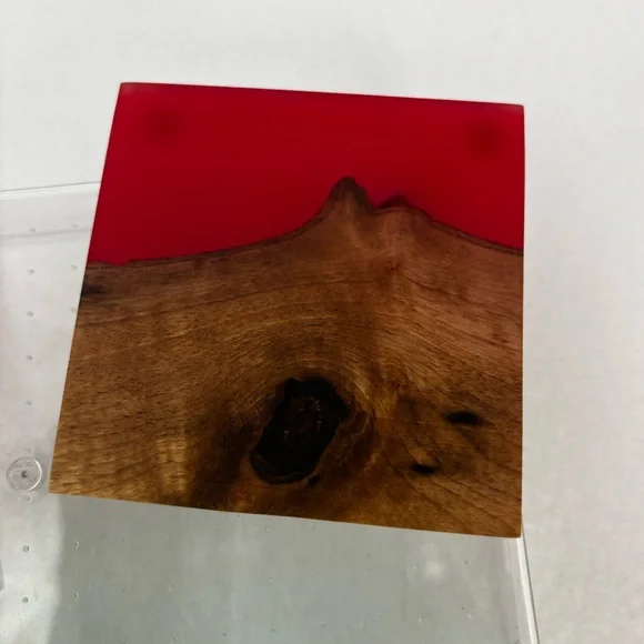 Christmas Resin & Wood Coaster Set of 4 — ‎ Holiday Home Decor Perfect gift