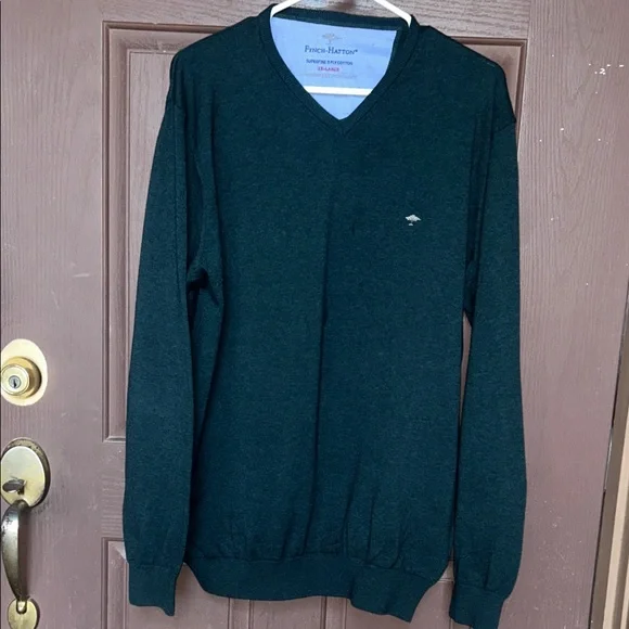 Men's Charcoal V-Neck Sweater