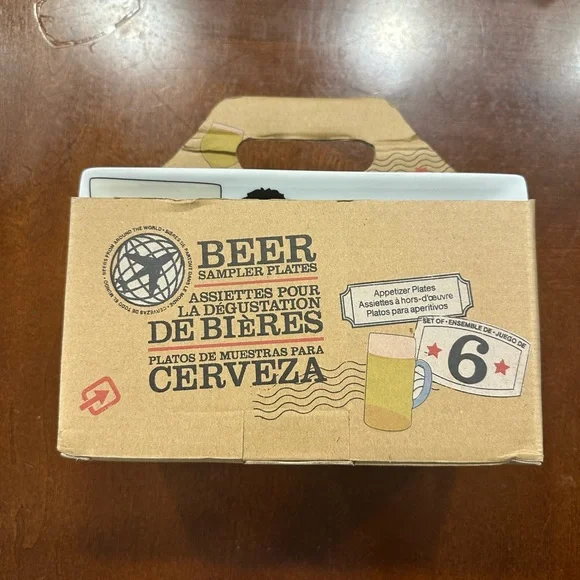 Crate&Barrel Beer Sampler Plates - Brown