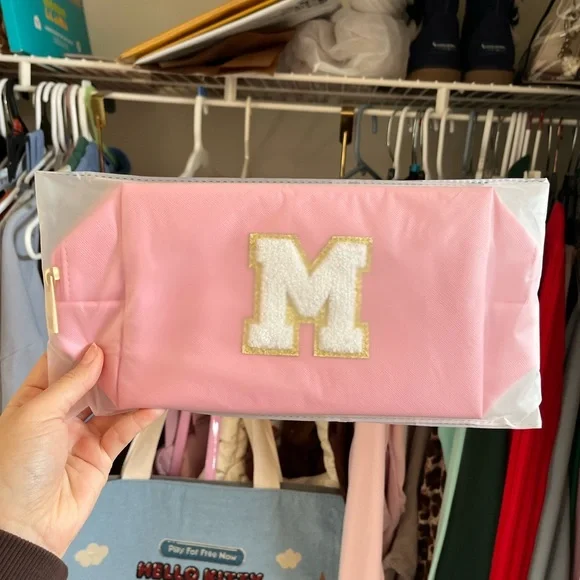 Initial M Makeup Bag/Pencil Case