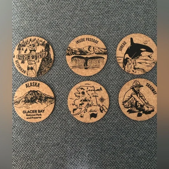Corkology Alaska Cork Coaster Set (6)