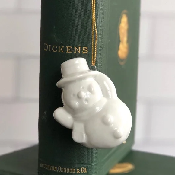 Crate & Barrel White Snowman Scandinavian