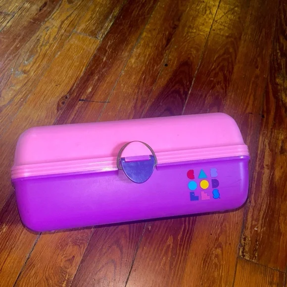 Vintage Caboodles Pink and Purple Organizer 90’s makeup jewelry