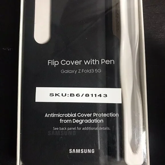 GENUINE Samsung Flip Cover + S Pen Galaxy Z Fold3 5G - Black OPEN BOX ( Pen Is M