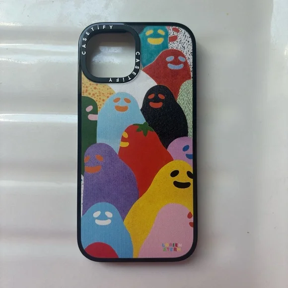 Casetify Colorful Smiley Faces Phone Case