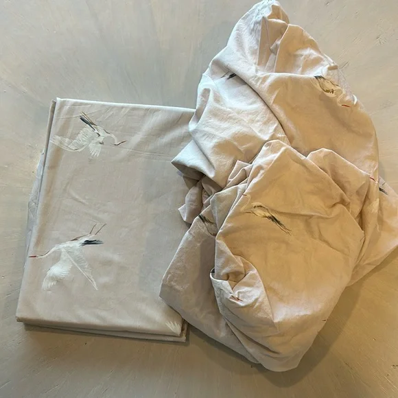 crate kids (&barrel) toddler sheet set egret