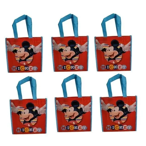 Disney Mickey Mouse 6pcs. Reusable Small‎ Tote Bags