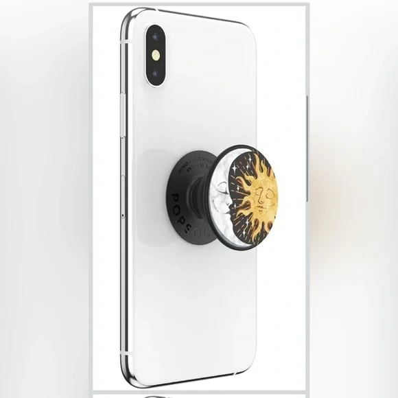 White Smartphone with PopSocket Accessory