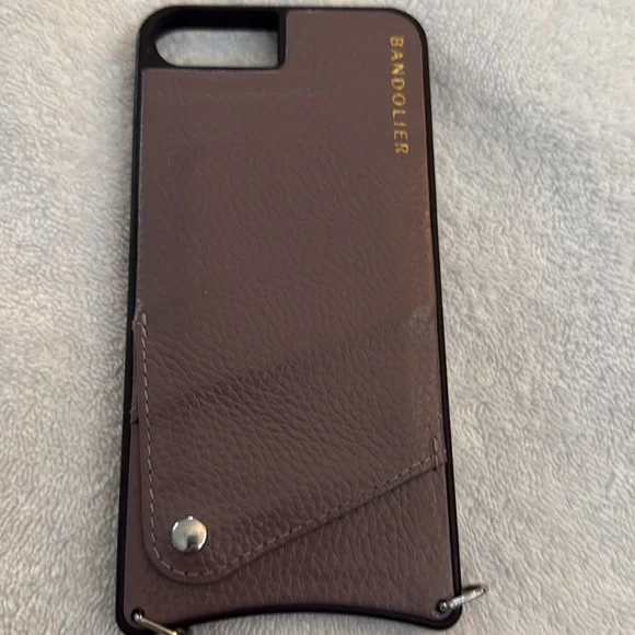 Bandolier iPhone 8/7/6plus case color Iris with silver hardware