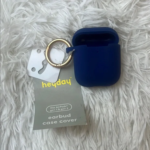 Set of 2 Heyday Blue & Gray Earbud Case Cover fits Airpod gen 1 and gen 2