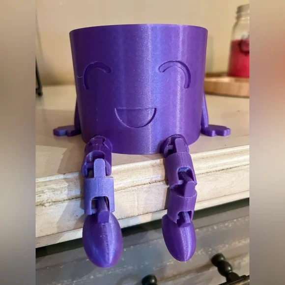 Purple Smiling Makeup Organizer