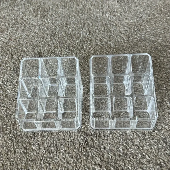 acrylic 9-slot lipstick organizer (set of 2)