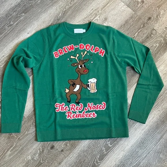 Topman Brew-Dolph Crewneck Sweater