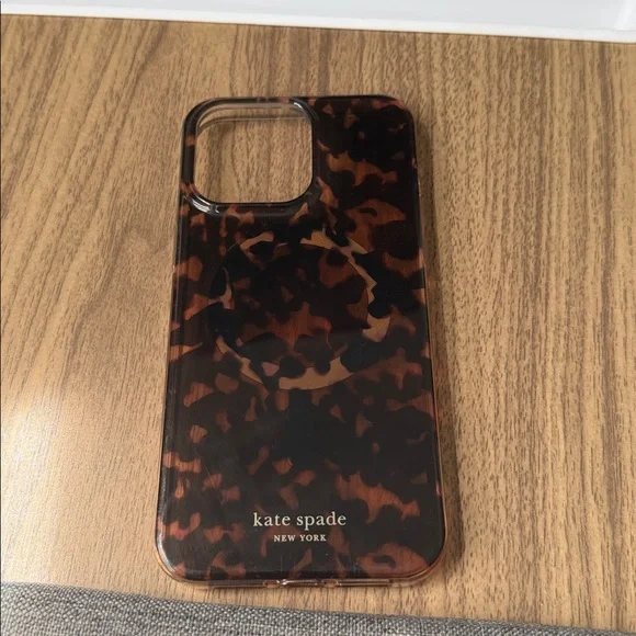 Kate Spade Brown Tortoise IPhone Case 15 Pro Max