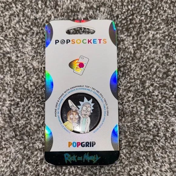 PopSocket Rick and Morty Phone Grip - Black and Multicolor