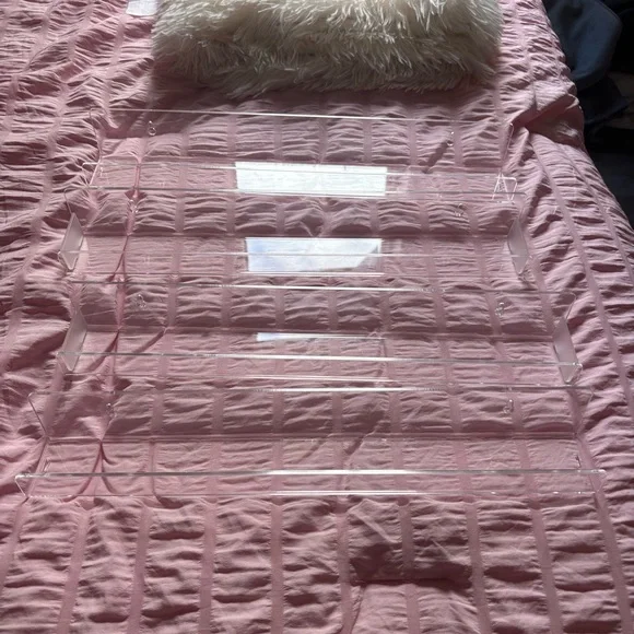 4 acrylic wall shelves