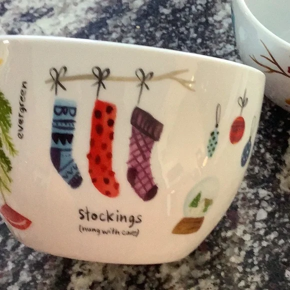 Crate&Barrel Holiday Ceramic Bowls - set of 3