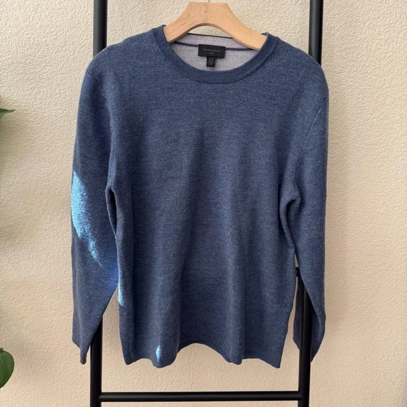 MAGASCHONI MAN Navy Merino‎ Wool Sweater Size Large
