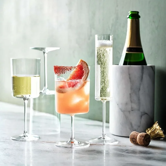 Crate&Barrel | Edge 13-Oz. White Wine Glass x 2