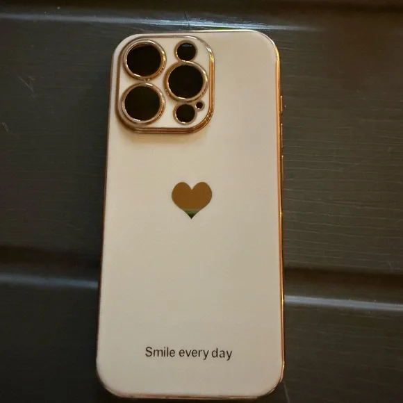 Gold Heart Design Phone Case