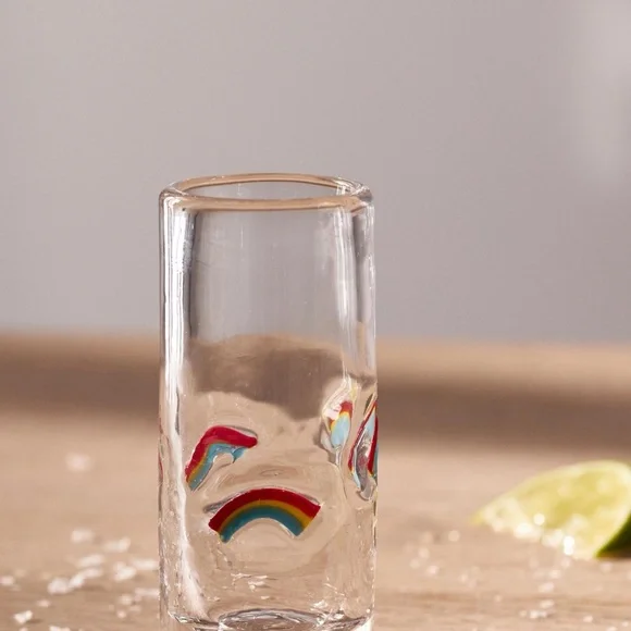 NWT Anthropologie Icon Glass Rainbow Shot Glass