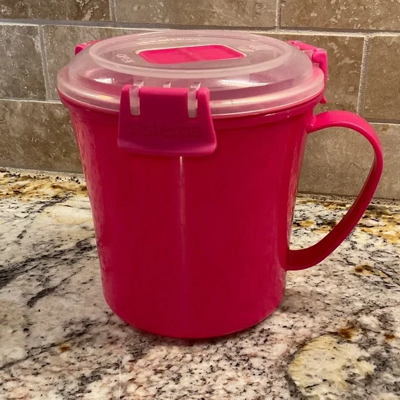 Sistema Pink Handled Microwave Mug