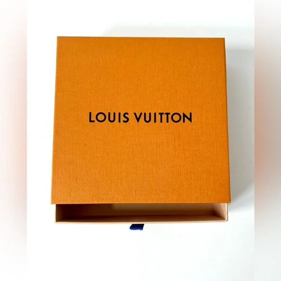 Louis Vuitton Signature Orange Sliding Gift Box, Size 6.75 x 6.75 x 1.75 in