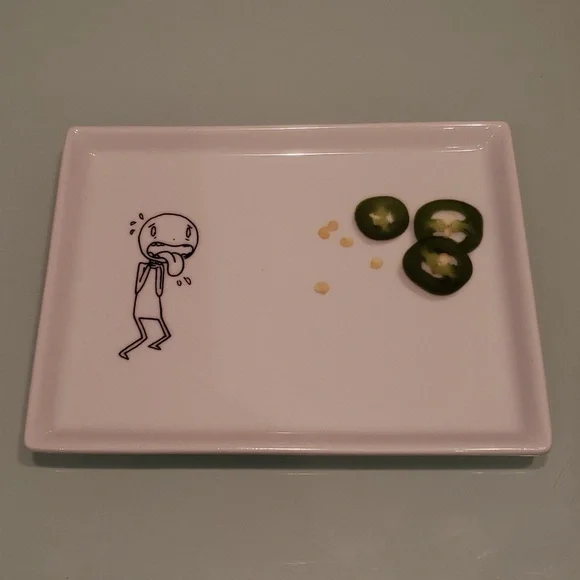 Crate&Barrel Oliver Jalepeno Small Rectangle Plate