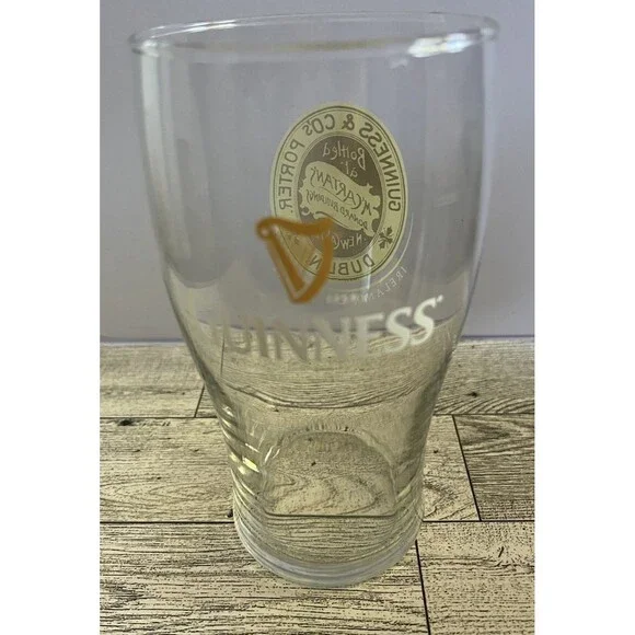 Guinness Harp Beer Pint Glass Guinness & Co Porter Dublin Bottled at McCartan's