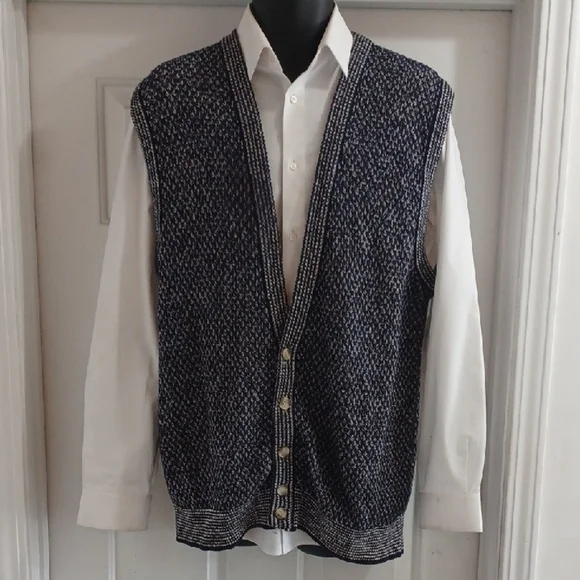Grand Slam Tour Navy & White Knit Vest