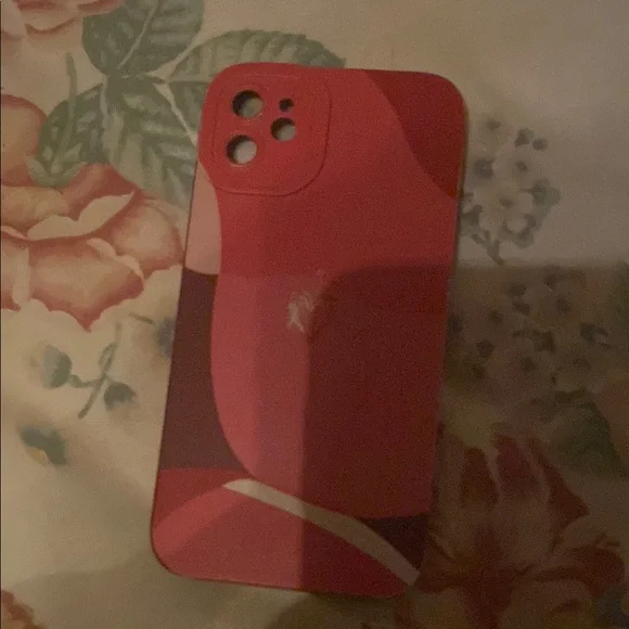 Red Silicone Phone Cover with Camera Cutout