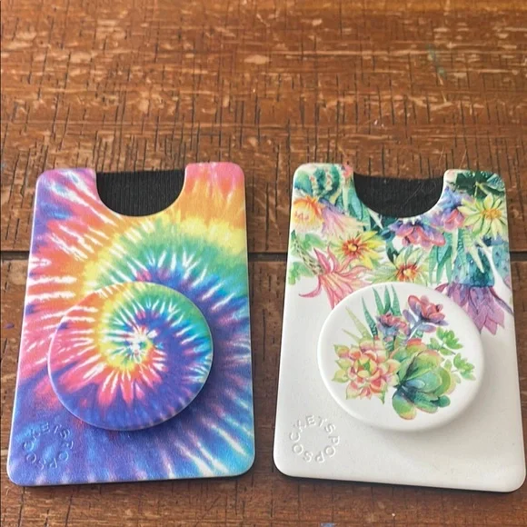 PopSocket Blue and Green Phone Covers with Vibrant Designs