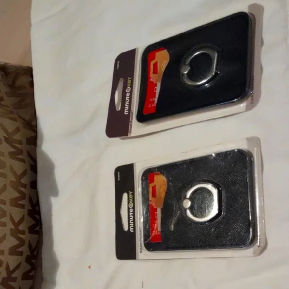 Black and Silver Phone Grip Cover