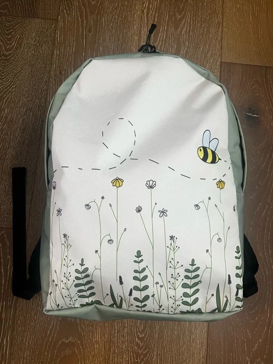 NWOT Honey Jar Art Co. Bee & Wildflower Backpack