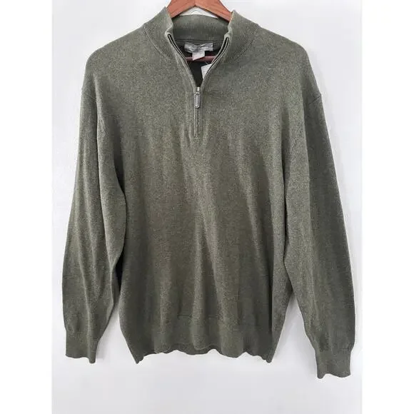 Daniel Cremieux Cashmere Blend Half-Zip Sweater NWT sz Large