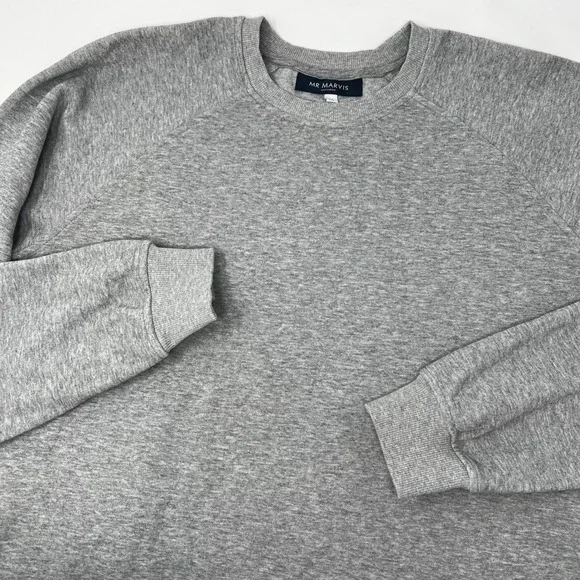 Mr Marvis The Easy Sweater Gray Crewneck Mens Size Medium Organic Cotton