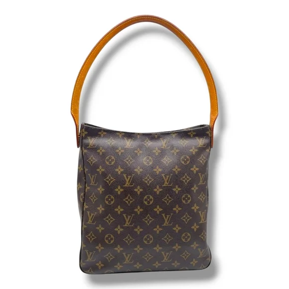 Y2K USA Made Vintage Louis Vuitton GM Looping Monogram Canvas Shoulder Handbag