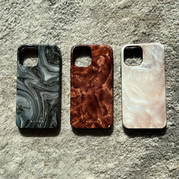 3 BURGA official iPhone 12 Pro phone cases (all 3 included)