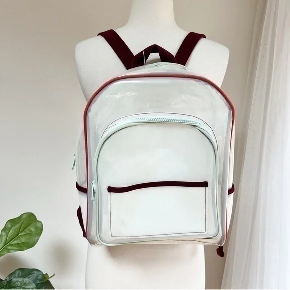 💋Zara kid mint color zipper plastic backpack