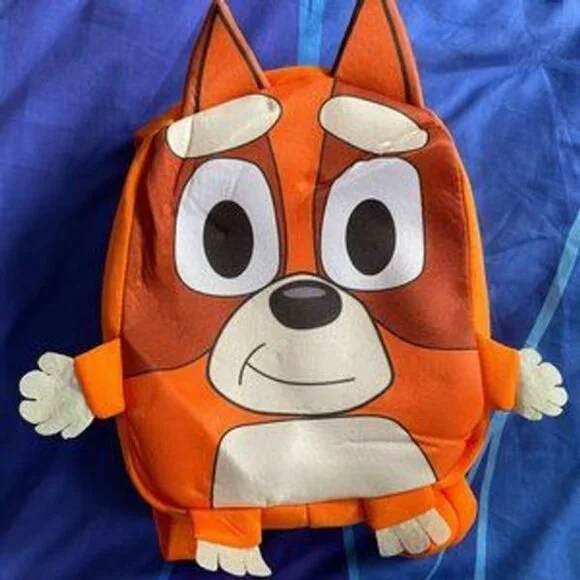 Bluey Bingo Backpack | New | Kids' Adorable Character Bag with Ears Hands & Feet