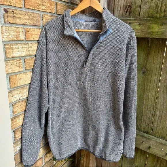 Southern Marsh Men's Heathered Gray Zip-Up Sweater