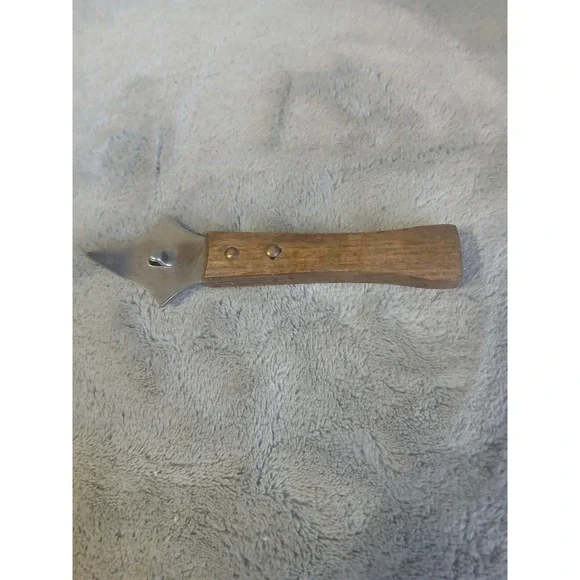 Vintage Stainless‎ Steel Japan Can Bottle Opener Wood Handle Riveted 5.5 Inch